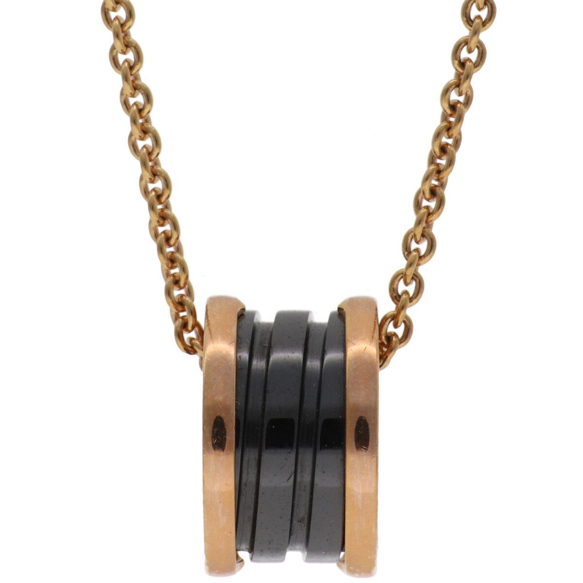 【中古】 BVLGARI ブルガリ ビー・ゼロワン ネックレス 346083 K18PG ブラックセラミック ピンクゴールド ペンダント ビーゼロワン 25009509 RS