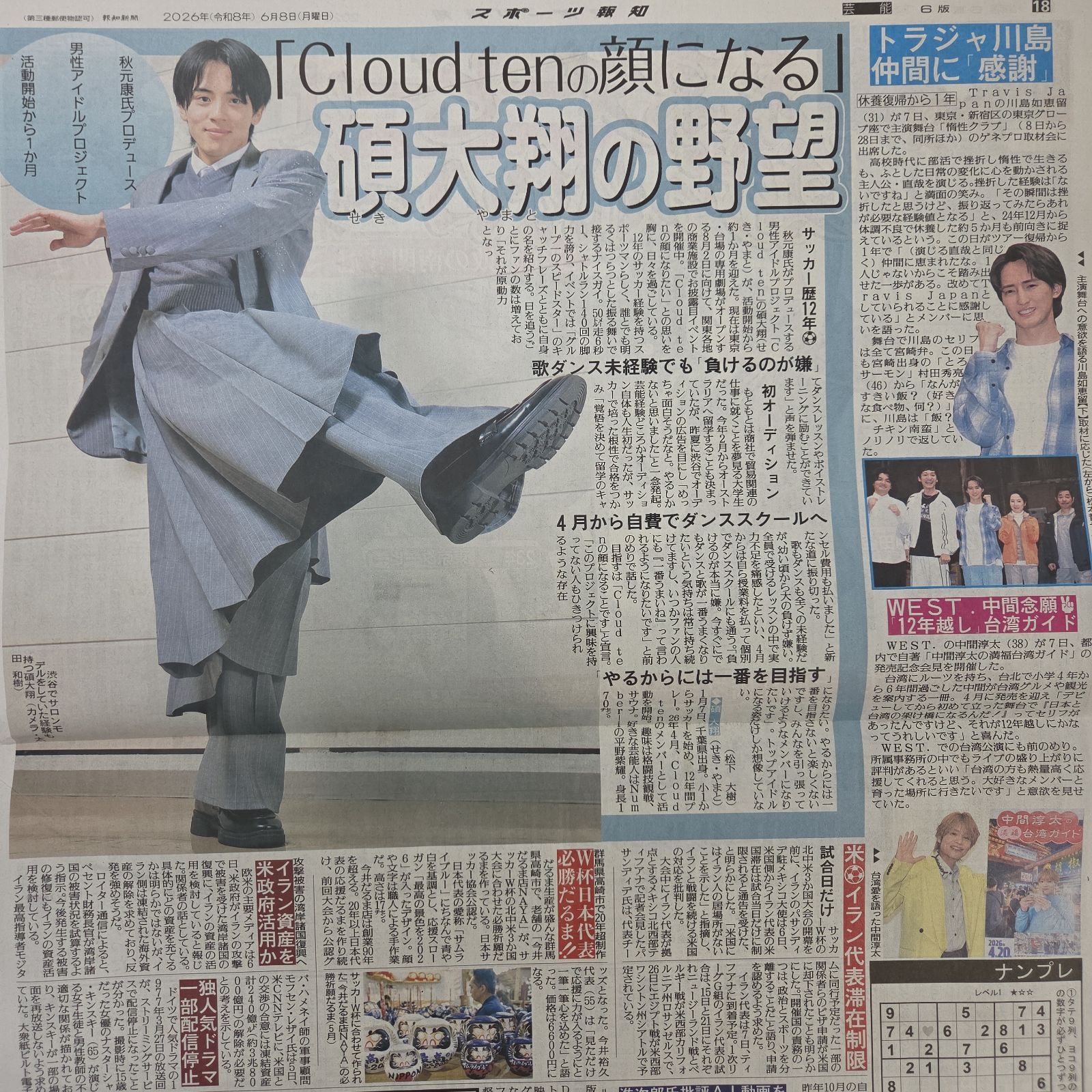 匿名配送！送料込み！ 6月8日 朝刊 スポーツ紙全5社 - メルカリ
