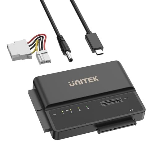 Unitek USB3.2 Gen2 M.2 NVMe/SATA/IDE 3in1アダプタ 10Gbps 2230-2280 & 2.5/3.5インチ対応 外付SSD/HDD変換 ポータブル ツール不要 多機能 高速転送 規格互換 大容量スト bb3ae8d8