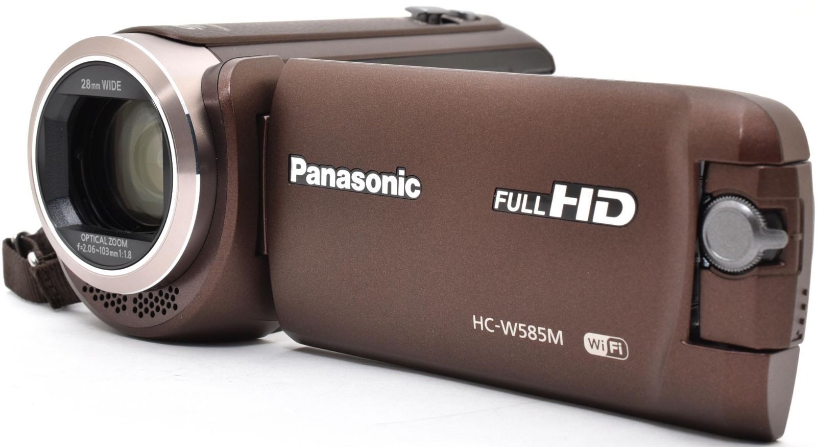パナソニック ビデオカメラ Panasonic HC-W585M ブラウン 中古 美品 Wi-Fi搭載 新品SDカード付き 届いてすぐに使える スマホに送れる 付属品充実 長期保証