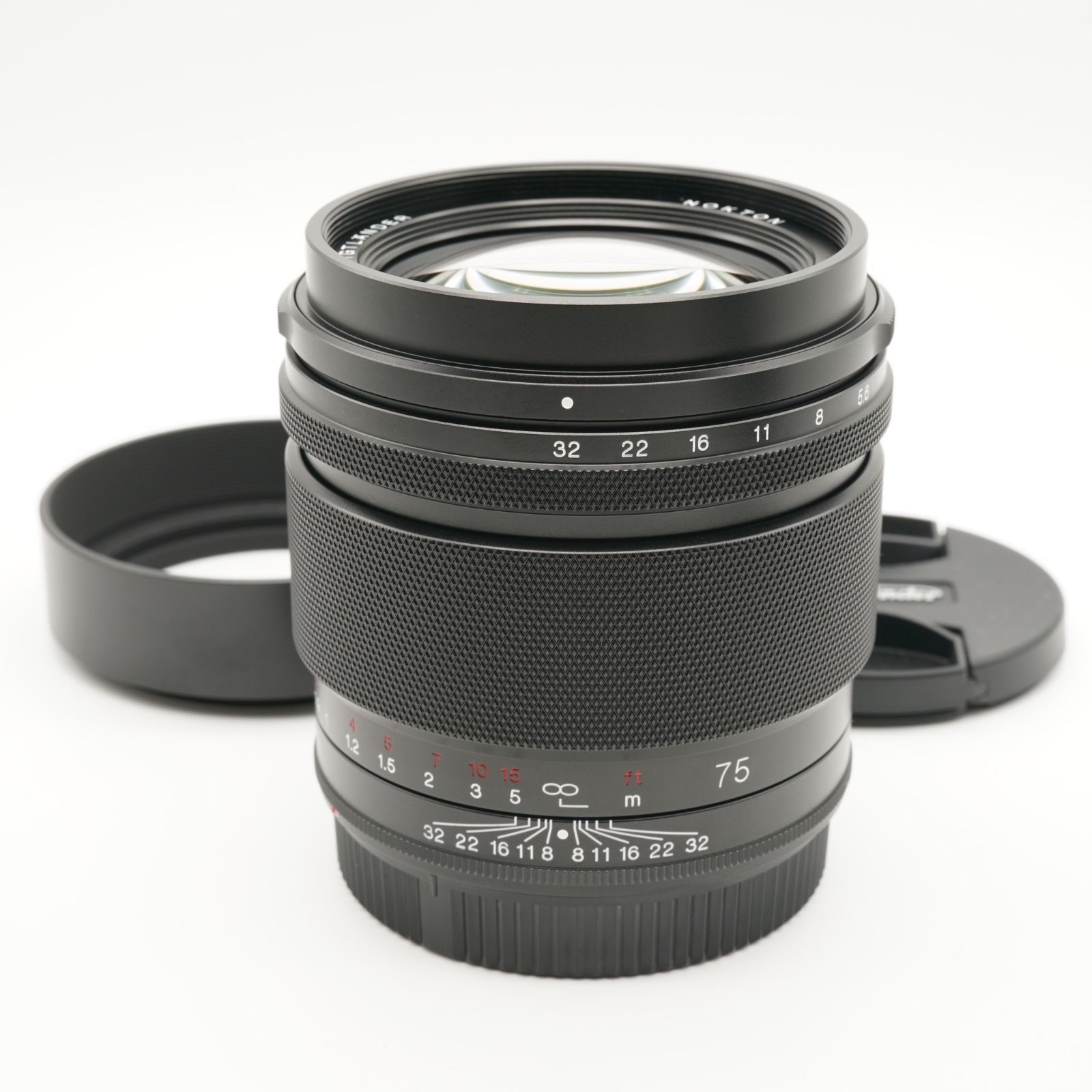 ほぼ新品 フォクトレンダー NOKTON 75mm F1.5 Asp RFマウント あると嬉しい純正フード付！