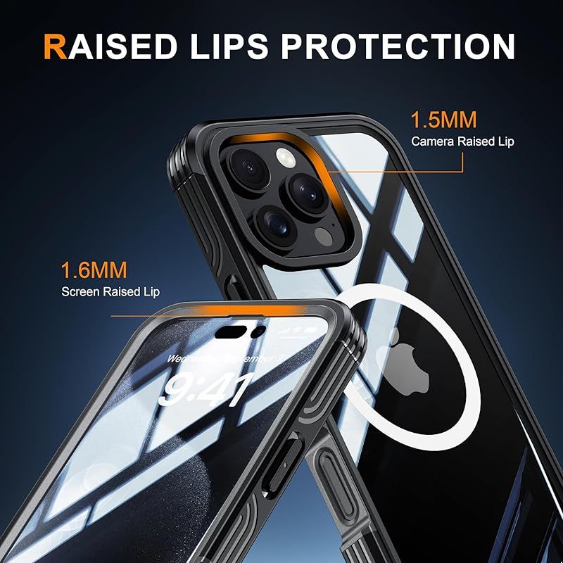 iPhone 16 Pro Max ケース MagSafe対応 全面カバー 両面ケース 両面