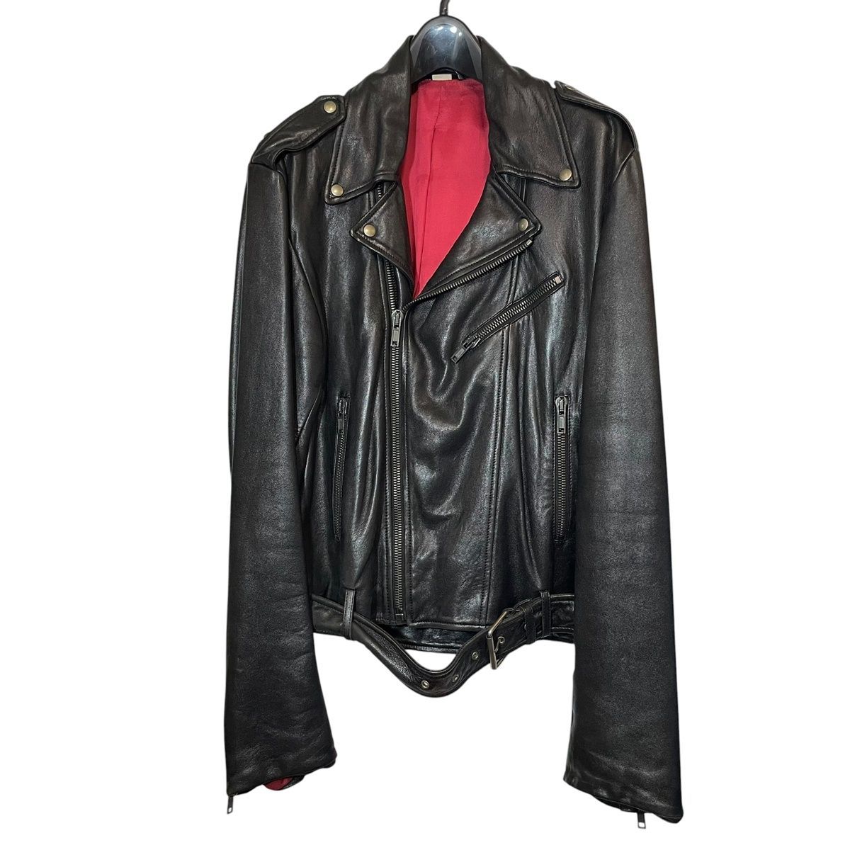 【中古】GUCCI グッチ ダブルライダースジャケット 654909 XNAMZ サイズ46 ブラック コート・ジャケット 24012471 RD