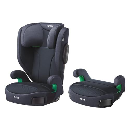 Aprica(アップリカ) ジュニアシート ブースターシート シートベルト固定 ライドクルー AB 3歳半頃?12歳頃まで R129適合 カップホルダー付 背もたれ取り外し可 (ネイビー) 【2025年モデル】 2216397pms ec84fe4d