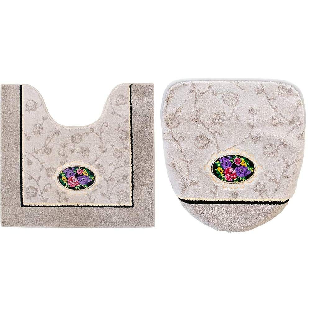 新着商品 【セット買い】オカ(OKA) シェニールロゼ トイレ2点セット(レギュラートイレマット+フタカバー) ベージュ