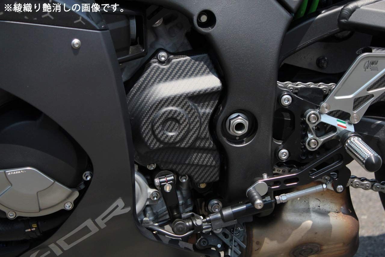 新着商品 SSK スプロケットカバー ドライカーボン 仕様:綾織り艶あり KAWASAKI ZX-10R 2016-