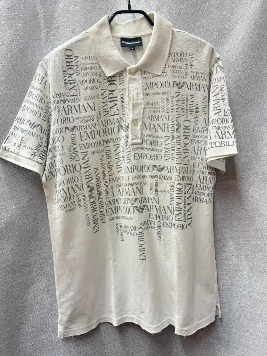 エンポリオアルマーニ ウールオーバ ロゴ ピケTシャツ (100)