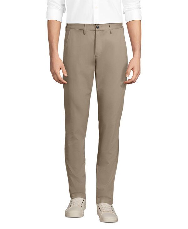 ランズエンド メンズ ボトムス カジュアルパンツ スリムフィット Lands End Mens Travel Kit Slim Fit Chino Pant Khaki カーキ