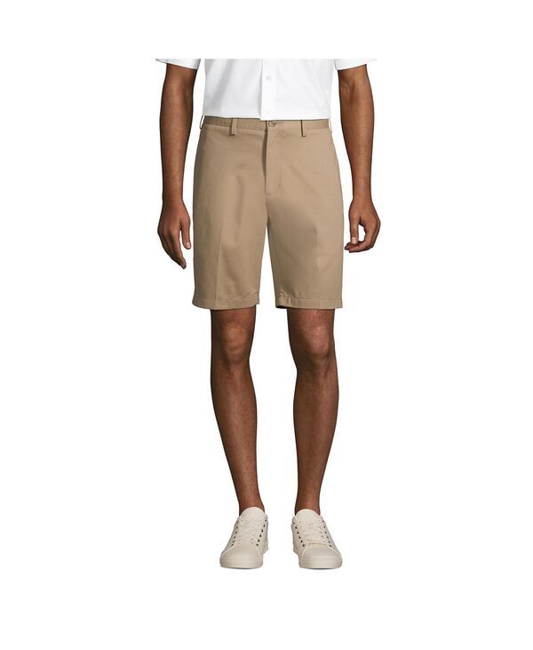 ランズエンド メンズ ボトムス ハーフパンツ・ショーツ ショートパンツ Lands End Mens Traditional Fit 9 No Iron Chino Shorts Khaki カーキ