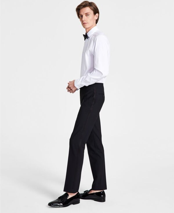バースリー メンズ ボトムス カジュアルパンツ パンツ Bar III Mens SlimFit FailleTrim Tuxedo Pants Black ブラック