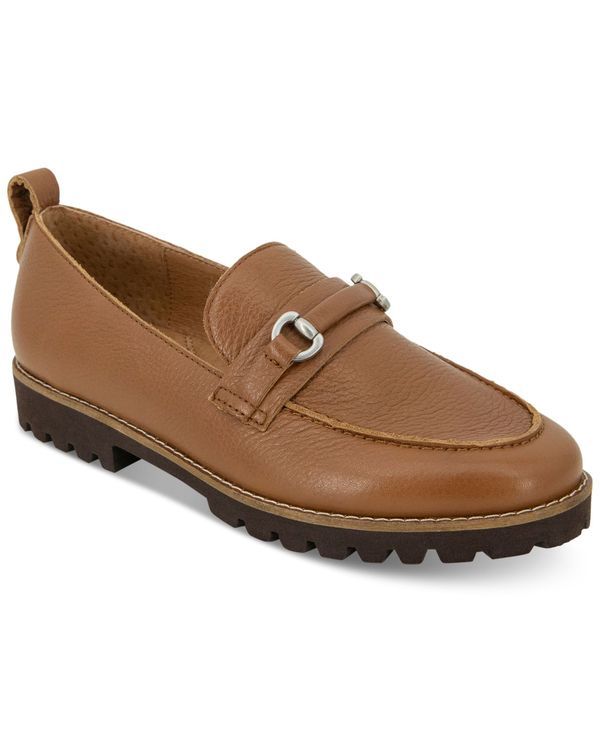 ジェントルソウルズ レディース シューズ スリッポン・ローファー ローファー Gentle Souls Womens Eugene Lug Bit Buckle Loafer Flats Cognac