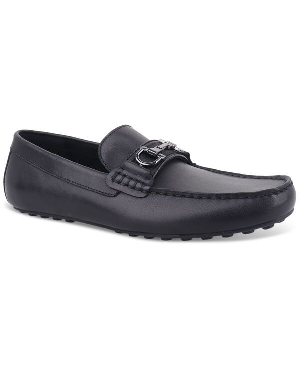 アルファニ メンズ シューズ スリッポン・ローファー レザー Alfani Mens Jasonn Leather SlipOn Bit Driving Loafers Black Leather ブラック