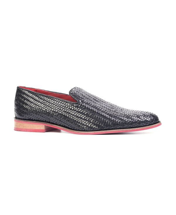カルロスサンタナ メンズ シューズ スリッポン・ローファー ローファー Carlos by Carlos Santana Mens Gibson Weave Loafers Black ブラック