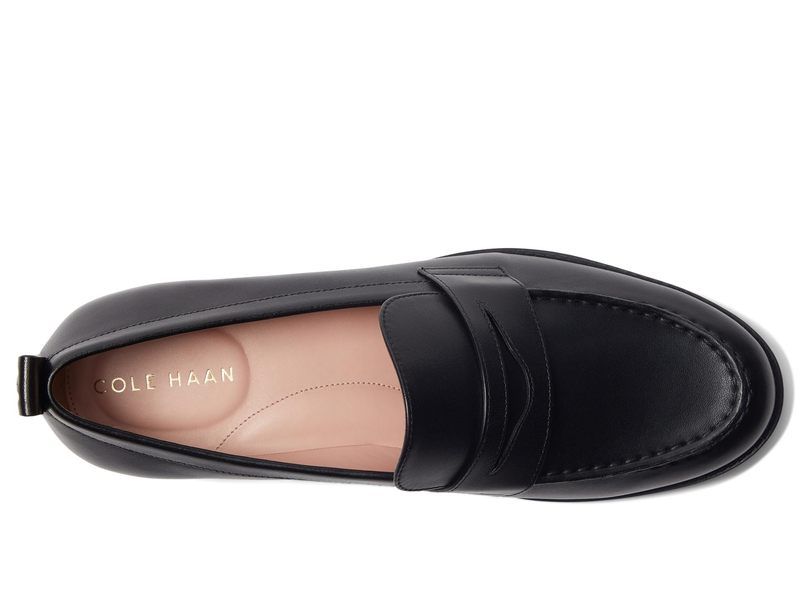 コールハーン レディース シューズ スリッポン・ローファー Cole Haan Stassi Penny Loafer Black Leather ブラック