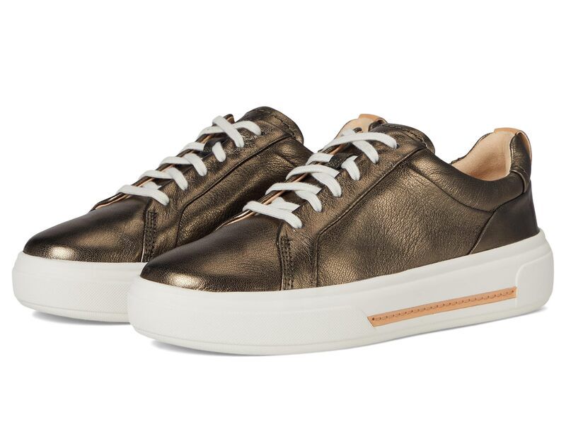 クラークス レディース シューズ スニーカー Clarks Hollyhock Walk Metallic Leathe メタリック