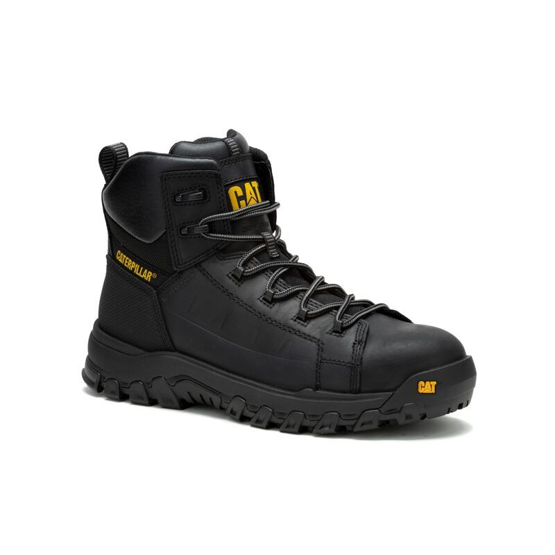 キャタピラー メンズ シューズ ブーツ・レインブーツ トール Caterpillar Threshold Rebound Waterproof Non Metallic Composite Toe Black ブラック