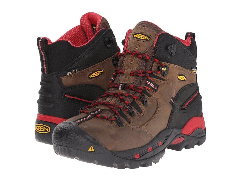 キーン メンズ シューズ ブーツ・レインブーツ KEEN Utility Pittsburgh Boot BisonRed レッド