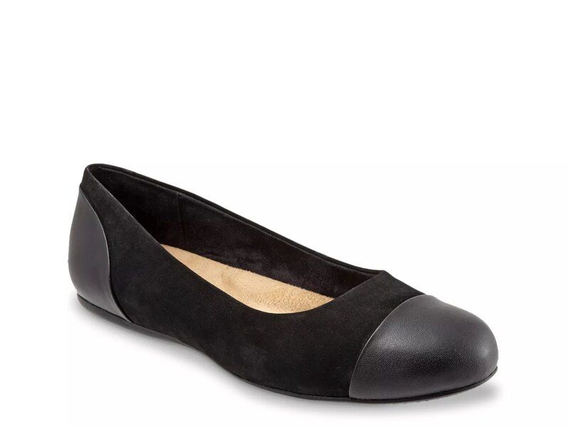ソフトウォーク レディース シューズ パンプス キャップ Softwalk Sonoma Cap Toe Ballet Flat Black Matte Toe ブラック