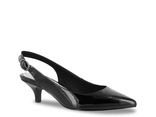 イージーストリート レディース シューズ パンプス Easy Street Faye Pump Black Patent ブラック