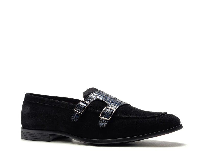 カルロスサンタナ メンズ シューズ スリッポン・ローファー モンクストラップ モンク Carlos by Carlosantana Virtuoso Monk Strap SlipOn Black ブラック
