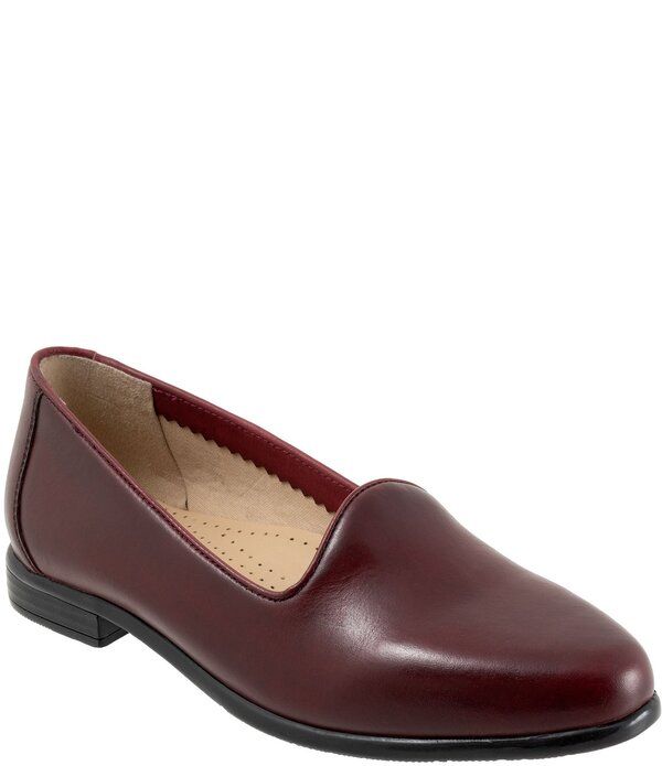 トロッターズ レディース シューズ パンプス レザー ローファー Trotters Liz Lux Leather Slip on Loafers Oxblood オックスブラッド