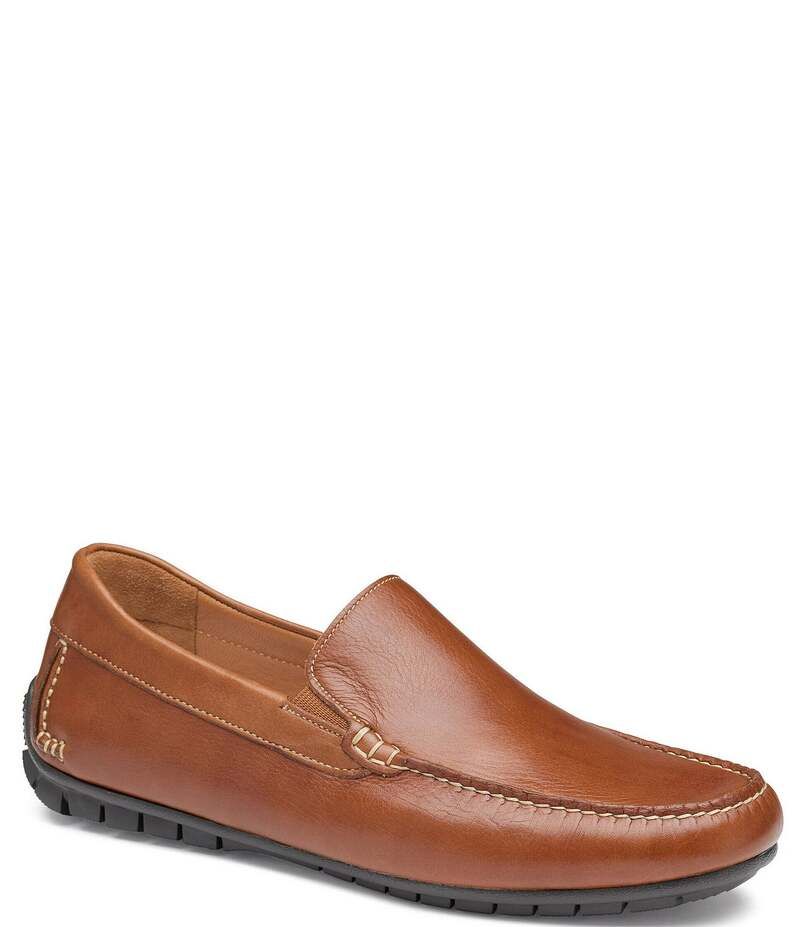 ジョンストンアンドマーフィー メンズ シューズ スリッポン・ローファー レザー ローファー Johnston Murphy Mens Cort Leather Slip On Loafer Drivers Tan タン