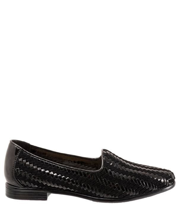 トロッターズ レディース シューズ パンプスエード レザー ローファー Trotters Liz III Woven Leather and Suede Loafers BlackBlack ブラック
