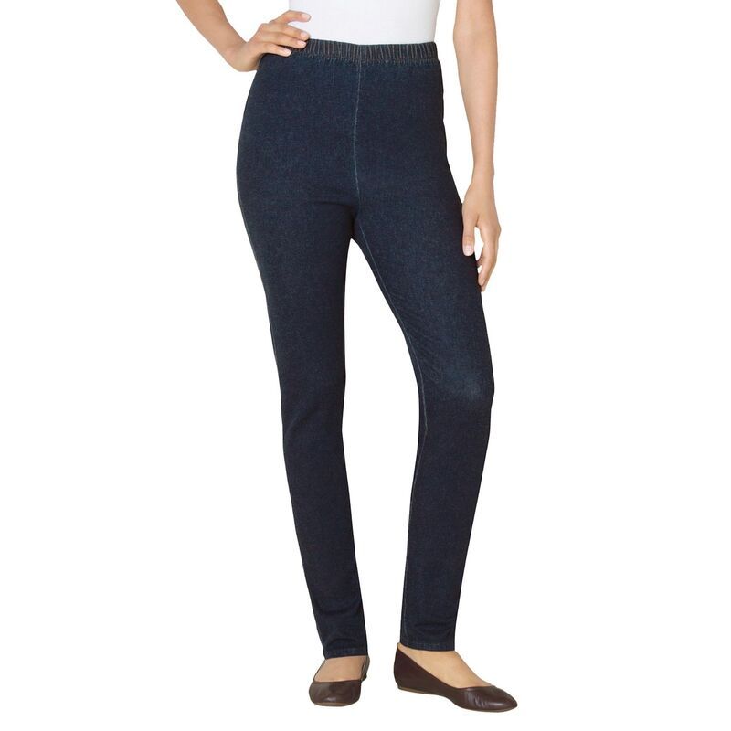 ウーマン ウィズイン レディース ボトムス カジュアルパンツ プラスサイズ トール デニム Woman Within Womens Plusize Tall Fineline Denim Jegging Indigo インディゴ
