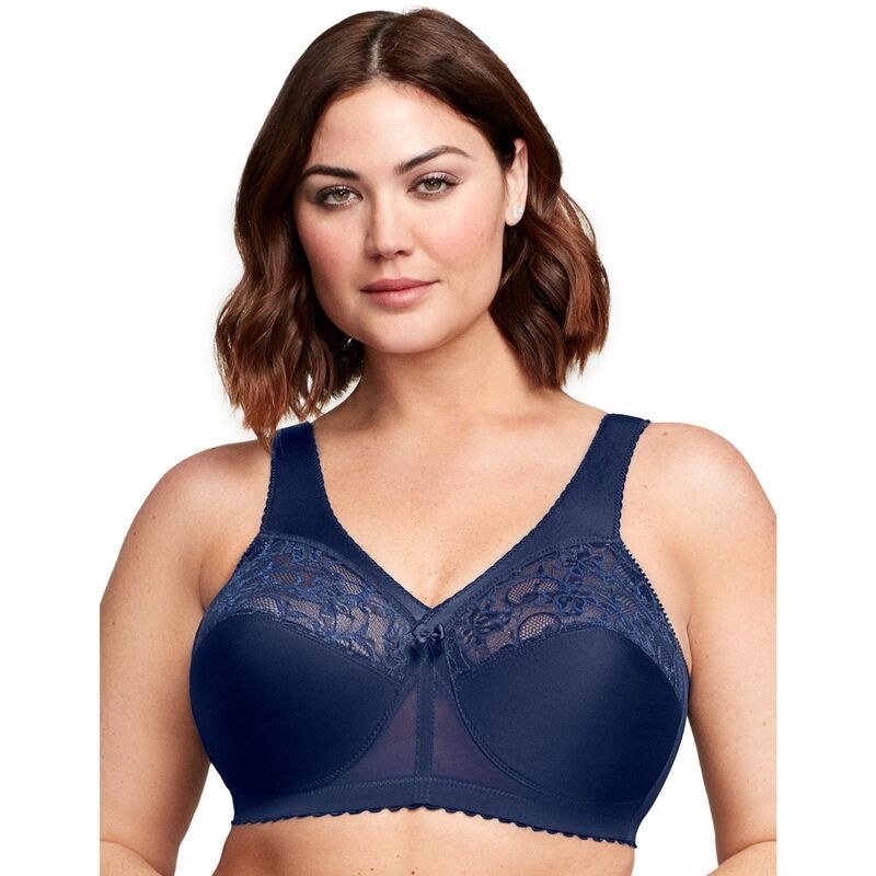 グラマライズ レディース アンダーウェア ブラジャー Glamorise MagicLift Original FullFigure Wirelessupport Bra 1000 Medieval Blue ブルー