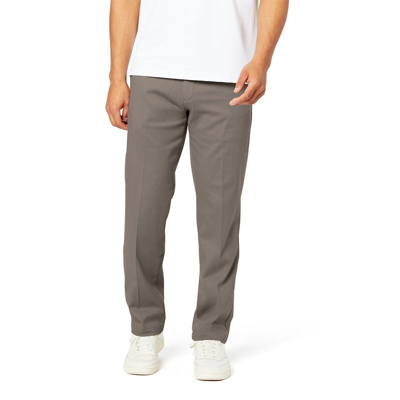 ドッカーズ メンズ ボトムス カジュアルパンツ Mens Dockerstretch Easy Khaki StraightFit FlatFront Pants Dark Pebble カーキ