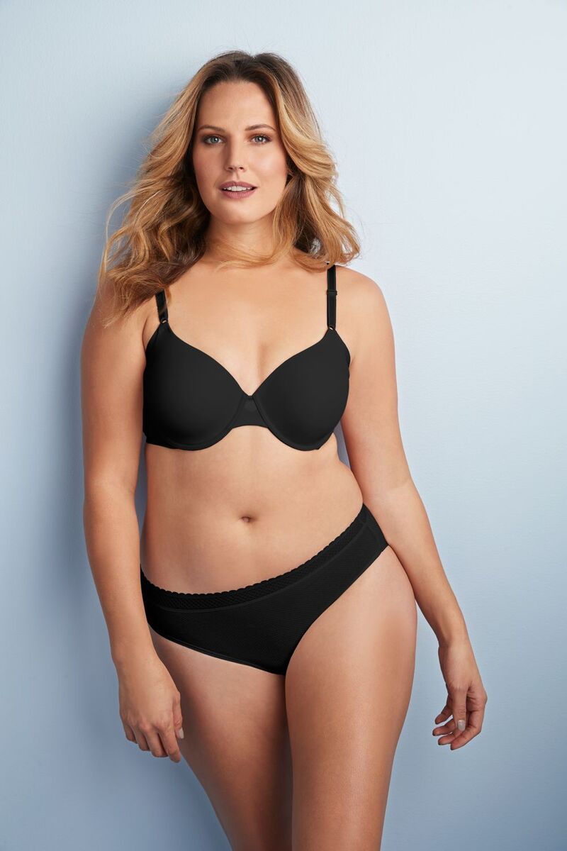 オルガ レディース アンダーウェア ブラジャー OlgaR by WarnersR No Sideffects FullFigure Contour Bra GB0561A Rich Black ブラック