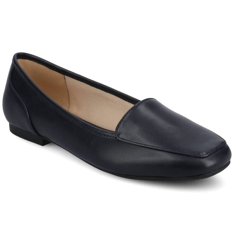 ジャーニー レディース シューズ サンダル Journee Noelia Womensquare Toe Ballet Flats In Regular Wide Width Navy ネイビー