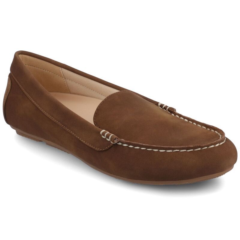 ジャーニー レディース シューズ スリッポン・ローファー Journee Oreta Medium and Wide Width Womens Flexible Round Toe Loafers Tan タン