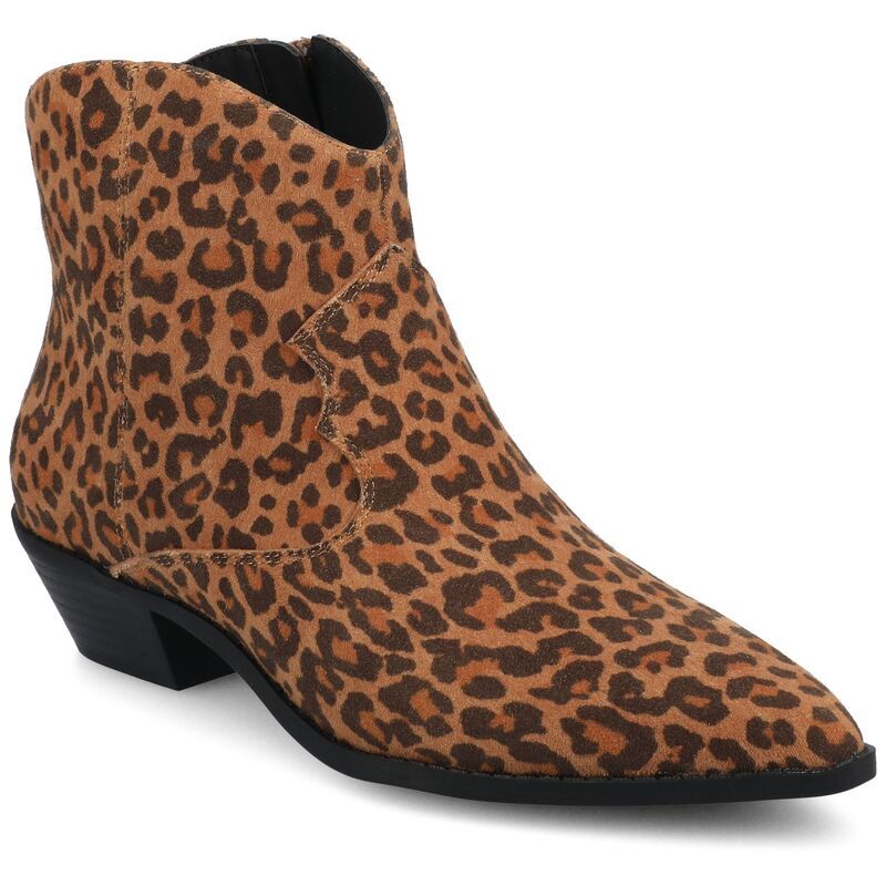 ジャーニー レディース シューズ ブーツ・レインブーツ アンクル Journee Taliah Womens Ankle Booties Leopard Camel キャメル