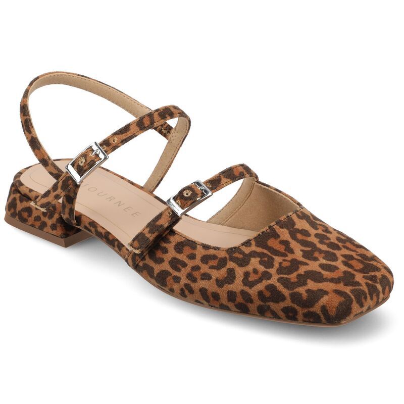 ジャーニー レディース シューズ サンダル Journee Tru Comfort Foam Gretchenn Womens Flats Leopard Camel キャメル