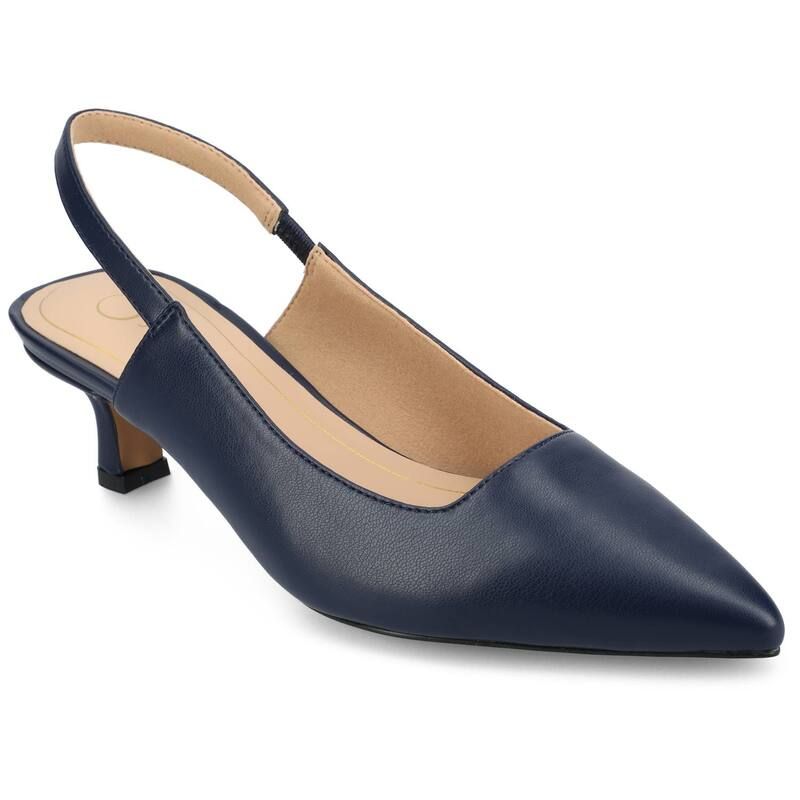 ジュルネ コレクション レディース シューズ パンプス ヒール Journee Collection Paulina Womenslingback Heels Navy ネイビー