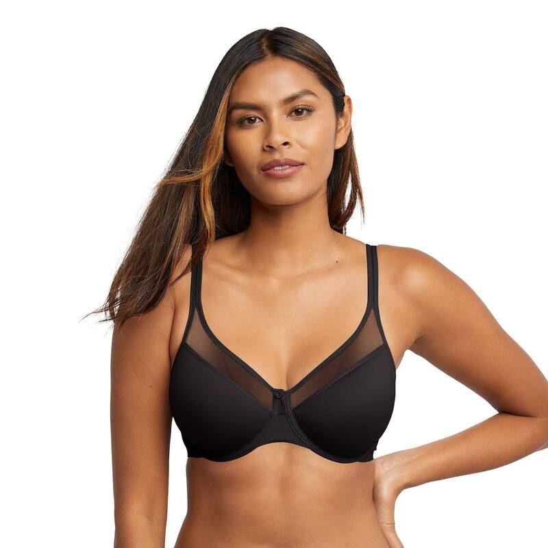 バリ レディース アンダーウェア ブラジャー Bali One Smooth Ultra Light Convertible FullCoverage Bra 3439 Black ブラック