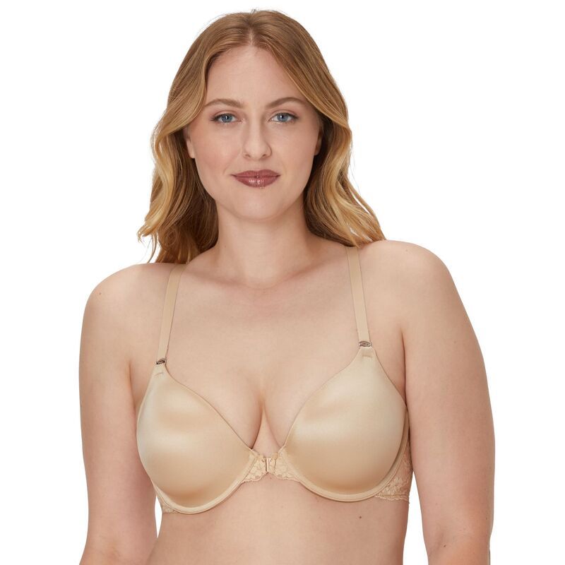 メイデンフォーム レディース アンダーウェア ブラジャー レース Maidenform One Fab Fit Full Coverage Lace Racerback Bra 07112 Latte