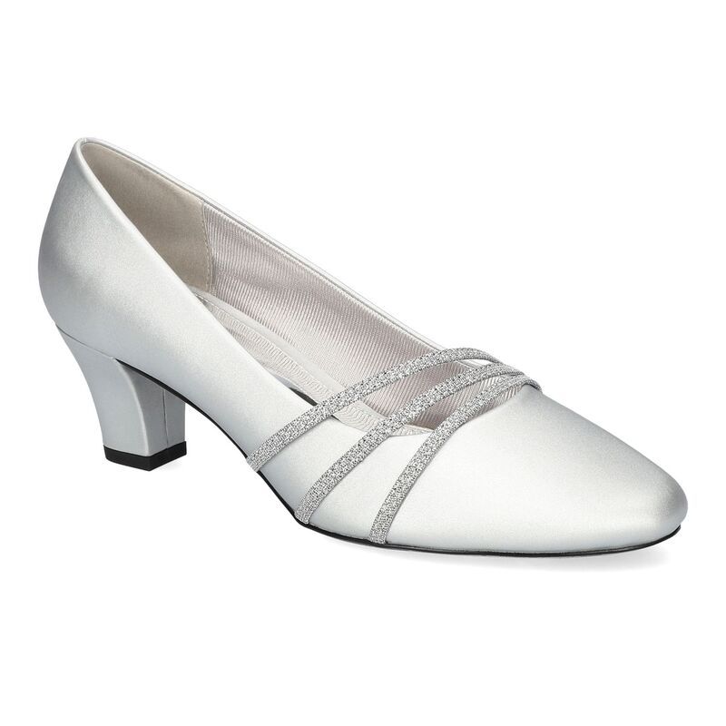 イージーストリート レディース シューズ パンプス Easy Street Cristiny Womens Pumpsilver Satin シルバー