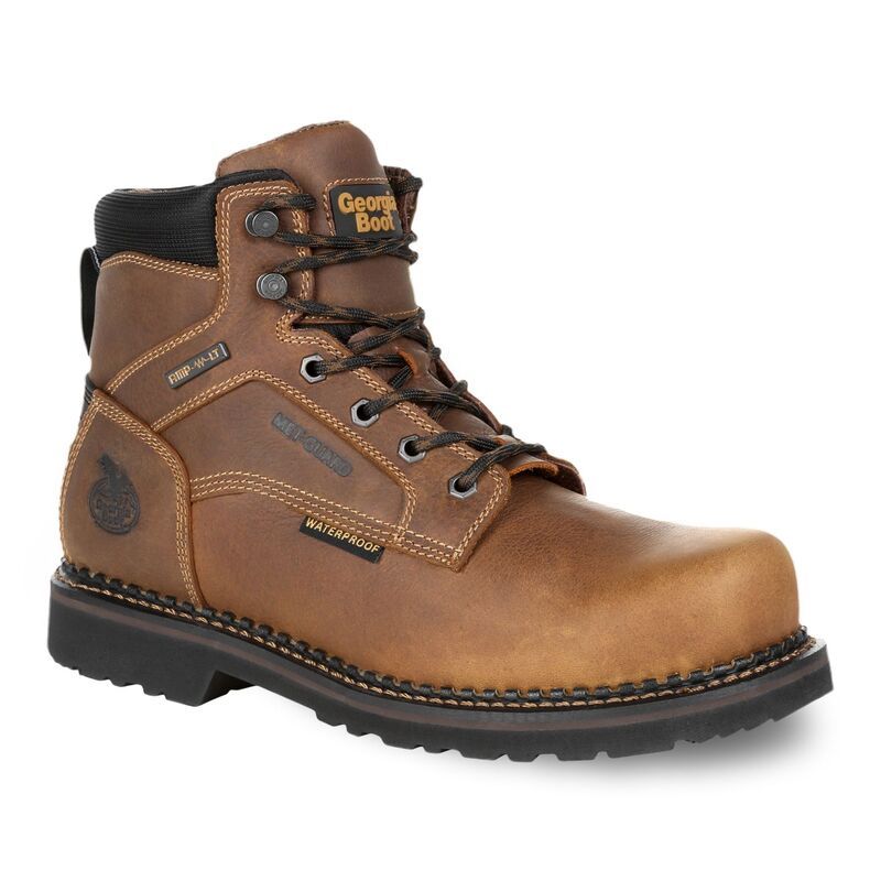 ジョージアブーツ メンズ シューズ ブーツ・レインブーツ Tシャツ Georgia Boots Georgiant Revamp Internal MetGuard Mens Waterproof Steel Toe Work Boots Brown ブラウン