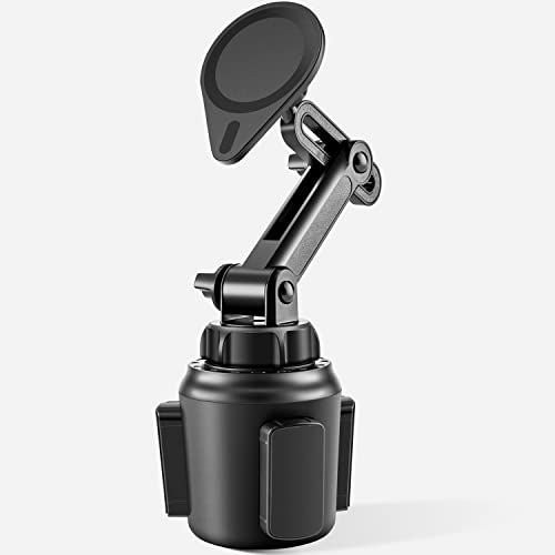 enGMOLPHY 車載ホルダー スマホ マグネット 車ドリンクホルダー 磁気カーカップ携帯ホルダー片手操作 /360度 回転 [ネック伸縮調整可能] すまほほるだー車ドリンクホルダー 磁石 iPhone15/16/14/13のMagSafe b3cd62cb