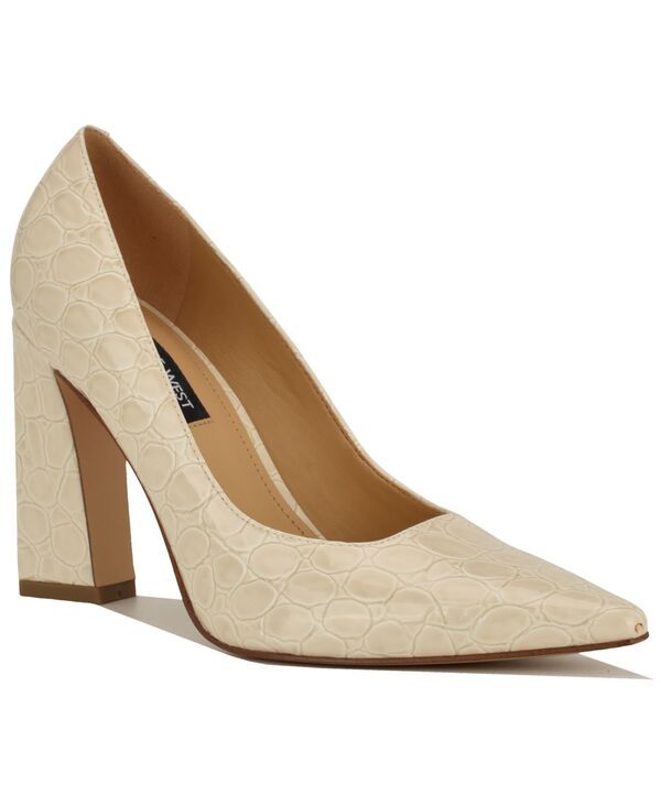ナインウェスト レディース シューズ パンプス ヒール Nine West Womens Tamantapered Block Heel Pumps Cream Croco Patent クリーム