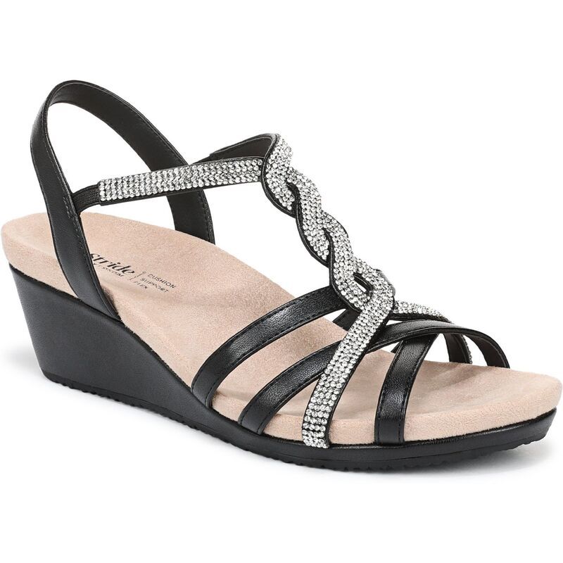 ライフストライド レディース シューズ パンプス LifeStride Miami Womenstrappy Wedges Black ブラック