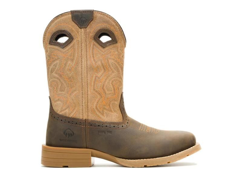 ウルヴァリン メンズ シューズ ブーツ・レインブーツ Tシャツ WolverineWheatland Steel Toe Wellington Hyperrest Work Boot Mens Coyote Brown ブラウン