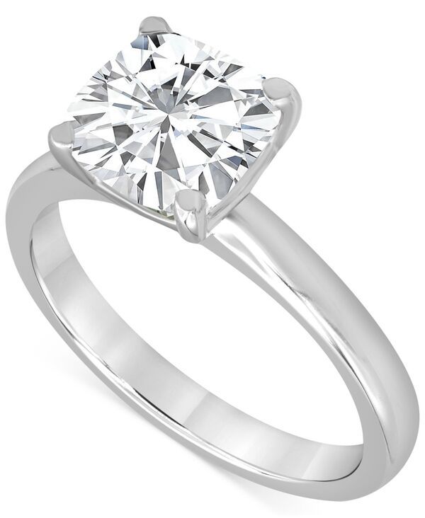バッジェリーミシュカ レディース アクセサリー リング Badgley Mischka Certified Lab Grown Diamond CushionCut Solitairengagement Ring 4 ctw in 14k White Gold