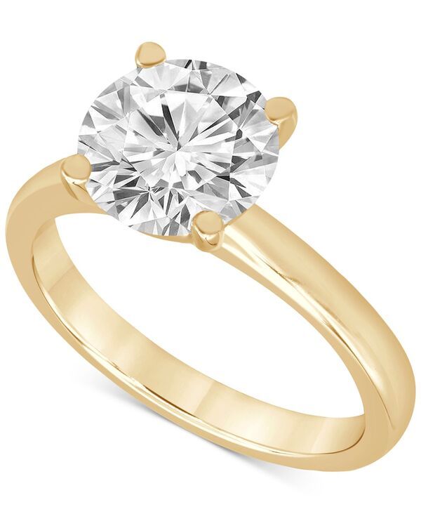 バッジェリーミシュカ レディース アクセサリー リング Badgley Mischka Certified Lab Grown Diamond Solitairengagement Ring 4 ctw in 14k Yellow Gold イエロー