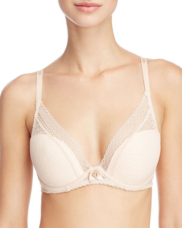 シャントル レディース アンダーウェア ブラジャー レース Chantelle Festivite Lace Plunge Contour Bra Nude Blush ブラッシュ