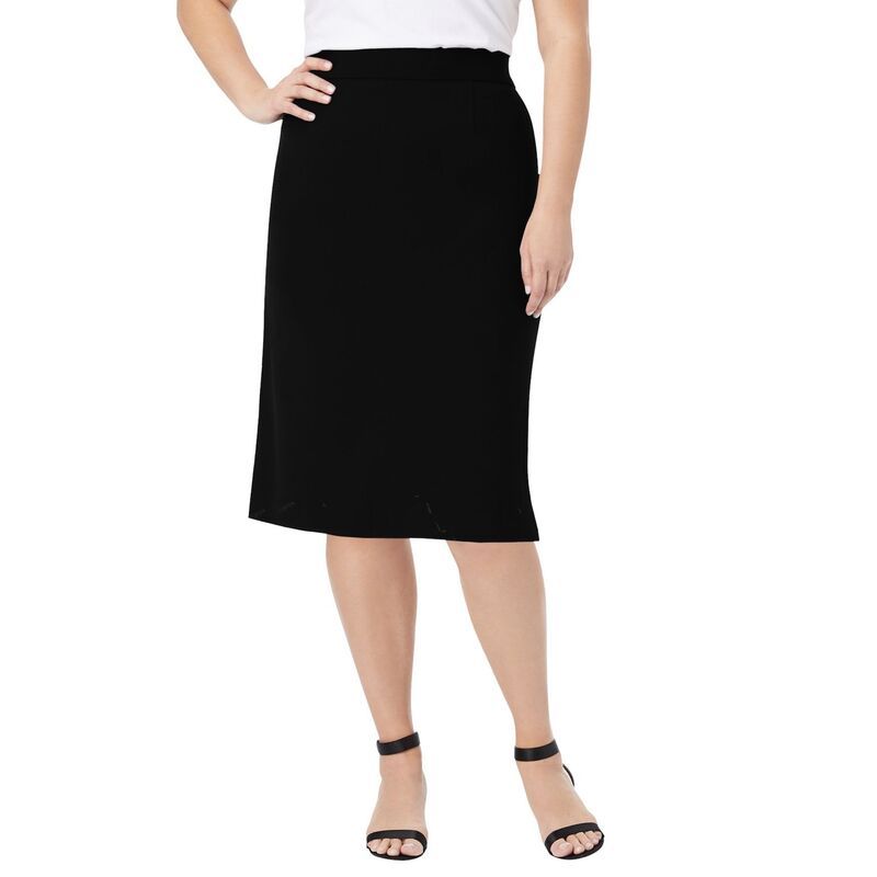 ジェシカロンドン レディース ボトムスカート プラスサイズ Jessica London Womens Plusize Tummy Control BiStretch Pencil Skirt Black ブラック