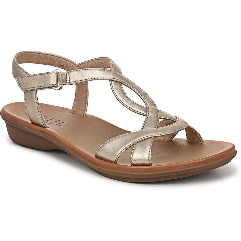 ソウルニュトライザー レディース シューズ サンダル SOUL Naturalizer Solo Womensandals Platina Gold ゴールド