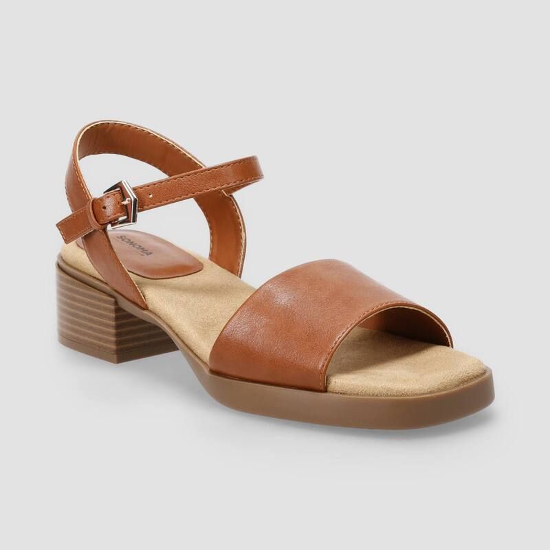 ソノマ レディース シューズ サンダル ヒール Sonoma Goods For Life Mikel Womens One Band Heeled Sandals Cognac